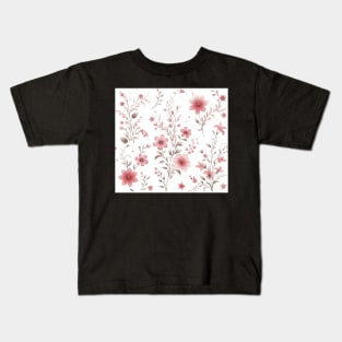 Pink Flowers Kids T-Shirt